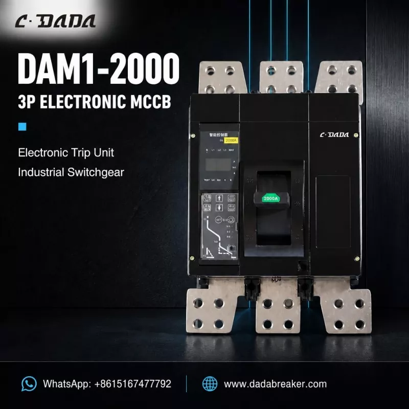DAM1-2000 3P MCCB Elettroniku għal Switchgear Industrijali | C·DADA Electric